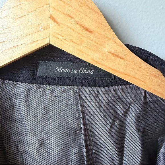 Calvin Klein Men’s Blazer 46R 100%‎ Wool Navy Blue Dress Coat - Picture 4 of 11